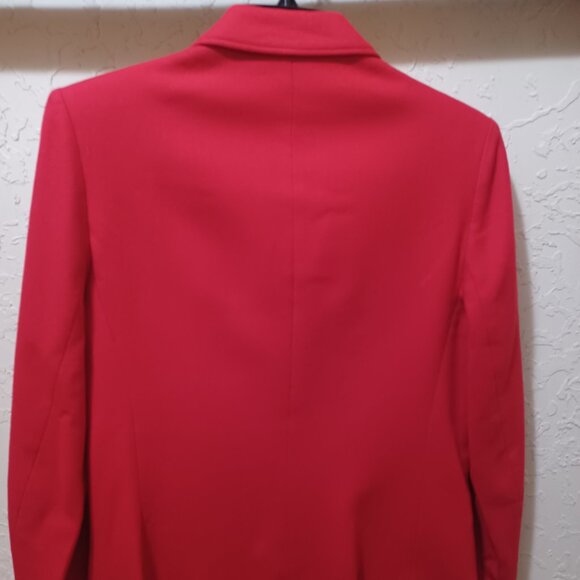 Vtg Jack Winter Red Wool Blend Blazer Size 8 | Academia Preppy Career Jacket - Picture 6 of 16